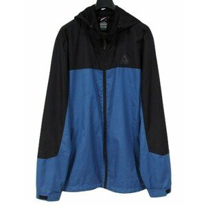Gerry Mens Jacket XL Blue Black Ski Winter Coat Windbreaker Drawstring Full Zip